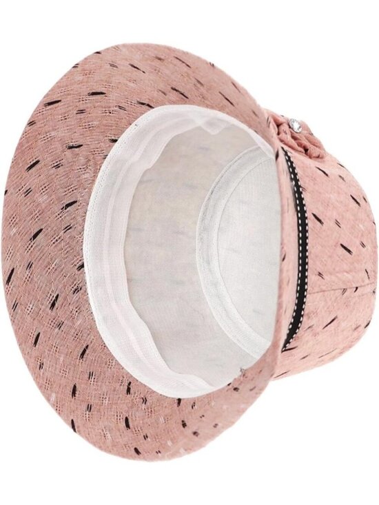 Women\'s Pink Vintage Felt Cloche inter Floral Fedora Imported Bucket Hat main image 6